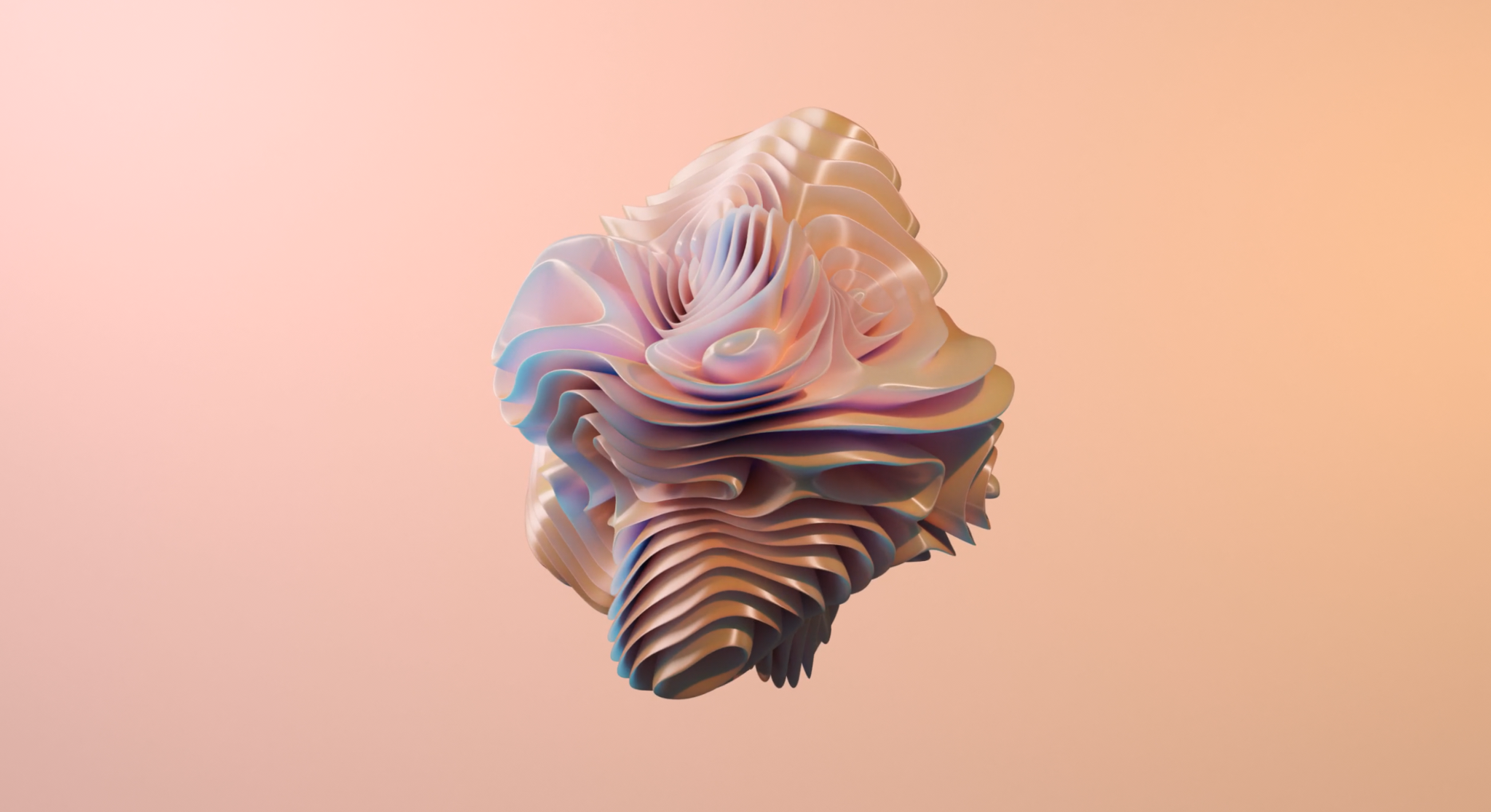 Screenshot from the 'rose gold folds' animation