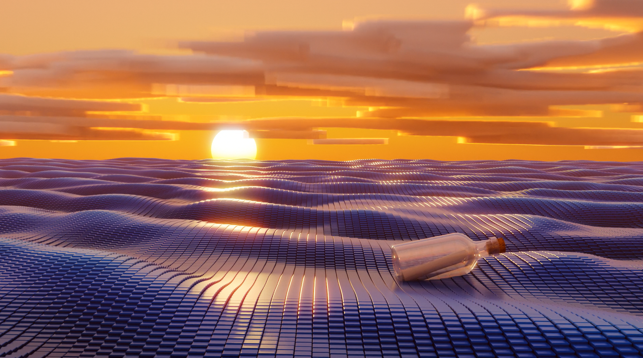 Screenshot from the 'Virtual Sunset' animation